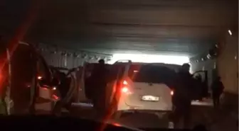 Asker eğlencesinde yolu kapatıp havaya ateş açtılar...O anlar kamerada