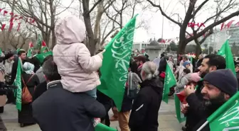 Gazze Dayanışma Platformu İsrail'in Filistin'e saldırılarını protesto etmek için yürüyüş düzenledi