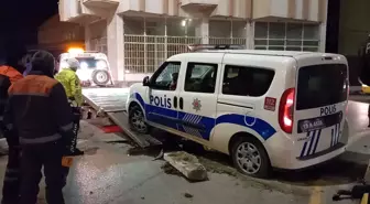 Çorum'da polis otosu kaza yaptı