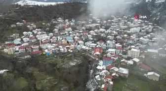 Tokat'ta heyelan felaketinin vurduğu köy böyle görüntülendi