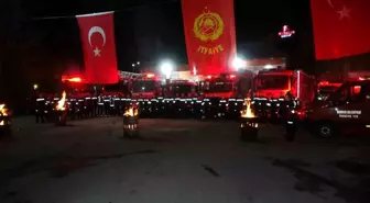 Burdur İtfaiyesi, 6 Şubat depreminin birinci yılında depremzedeleri anma töreni düzenledi