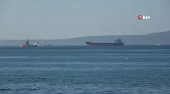 Boş yük gemisi Çanakkale önlerinde dümen arızası yaptı