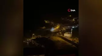 Borçka'da sel anı kameraya yansıdı