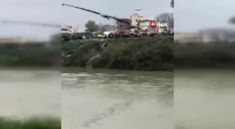 Asi Nehri'ne düşen otomobilde sağlık personeli ölü olarak bulundu