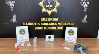 Erzurum'da polis operasyonunda uyuşturucu ticaretine yönelik 2 şüpheli yakalandı
