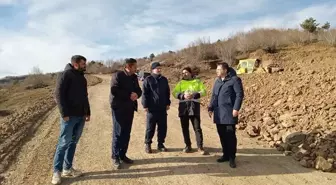 Tokat'ta heyelan sonrası alternatif yol çalışmaları incelemesi