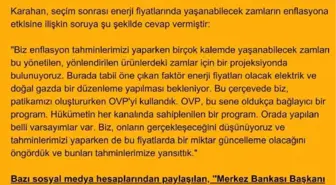 Merkez Bankası Başkanı Karahan'dan zam iddialarına yanıt