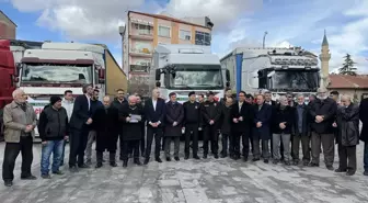 Karaman'dan Gazze'ye Yardım Konvoyu Uğurlandı