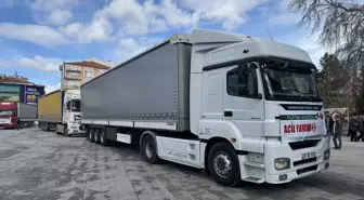 Karaman'dan Gazze'ye 4 Tır Yardım Malzemesi Uğurlandı