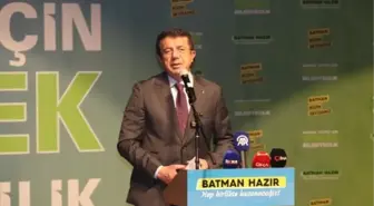 AK Parti Genel Başkan Yardımcısı Nihat Zeybekci, Batman'da aday tanıtım toplantısında konuştu