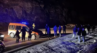 Artvin-Hopa kara yolunda heyelan nedeniyle ulaşım durdu