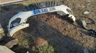 Beypazarı'nda takla atan otomobilde sürücü yaralandı