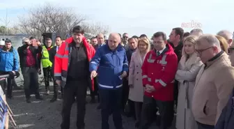 İBB Başkanı Ekrem İmamoğlu, Ataköy Atıksu Tüneli'nin inşaatını inceledi