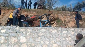 Çanakkale'de traktör devrildi, sürücü hafif yaralandı