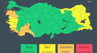 Antalya ve Isparta'da Kuvvetli Sağanak Yağış Uyarısı