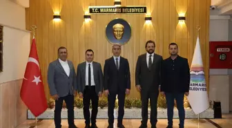 Cumhur İttifakı'nın Marmaris Belediye Başkan adayı Serkan Yazıcı, Belediye Başkanı Mehmet Oktay'ı ziyaret etti