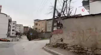Beton elektrik direği ağaçla destekleniyor