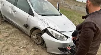 Konya'da otomobil takla attı, sürücü yaralandı