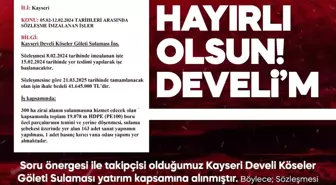 MHP Milletvekili Baki Ersoy, Köseler Göleti Sulaması'nın yatırım kapsamına alındığını duyurdu