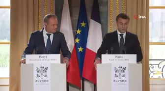 Polonya Başbakanı Tusk ile Fransa Cumhurbaşkanı Macron Paris'te bir araya geldi