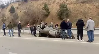 Bursa-Yenişehir Yolunda Kontrolden Çıkan Otomobil Takla Attı, 2 Kişi Yaralandı