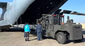 İsrail'in saldırıları altında olan Gazze için gönderilen insani yardım malzemeleri Kayseri'den A400M uçağı ile Mısır'a ulaştı