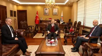Mersin Valisi Ali Hamza Pehlivan, KOSGEB Başkanı Ahmet Serdar İbrahimcioğlu ile Görüştü