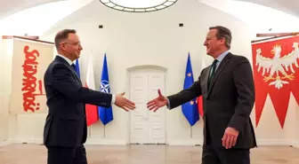 Polonya Cumhurbaşkanı Andrzej Duda, İngiltere Dışişleri Bakanı David Cameron'u kabul etti