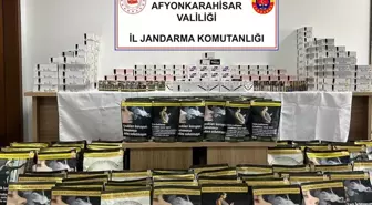 Afyonkarahisar'da 62 bin 300 makaron ile 58 kilogram tütün ele geçirildi, 1 şüpheli gözaltına alındı