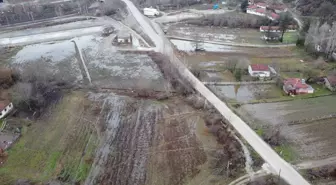 Bilecik Kurtköy'de Şiddetli Yağış Sonucu Su Baskınları Meydana Geldi