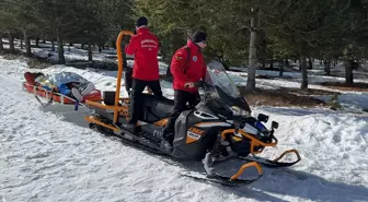 Isparta'da kayak yaparken düşen tatilci hastaneye kaldırıldı