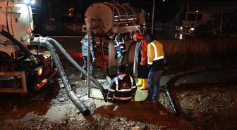Düzce'de İçme Suyu Ana İsale Hattında Arıza Meydana Geldi