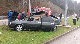 Sinop'un Erfelek ilçesinde otomobil devrildi, sürücü yaralandı