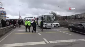 Maça giden taraftarları taşıyan midibüs tıra çarptı: 6 yaralı