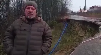 Ordu'da yol çalışmaları sonucu heyelan tehlikesi