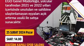 Ankara'da Unutulan Eşyalar Açık Artırmayla Satılacak