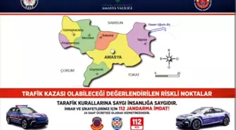 Amasya'da trafik kazaları açısından en riskli bölgeler belirlendi