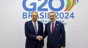 Dışişleri Bakanı Hakan Fidan, Rusya Dışişleri Bakanı Sergey Lavrov ile G20 Dışişleri Bakanları Toplantısı'nda bir araya geldi