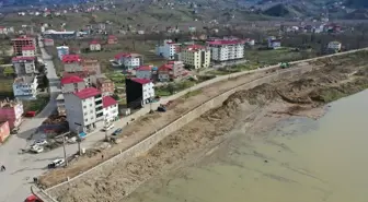 Espiye Belediye Başkanı Mustafa Karadere, Gelevera Deresi çevresindeki çalışmaları inceledi