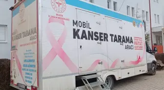 Bilecik İl Sağlık Müdürlüğü KETEM aracı Pazaryeri ilçesinde kanser taraması yapıyor