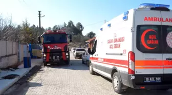 Çorum'un Alaca ilçesinde çıkan yangın zamanında söndürüldü