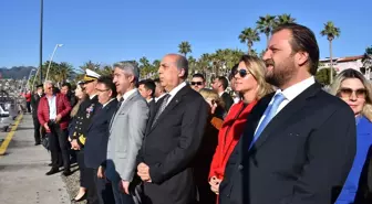 Cumhur İttifakı'nın Muğla Büyükşehir Belediye Başkan adayı Aydın Ayaydın, Atatürk'ün Marmaris'e gelişinin 89. yıl dönümü kutlama törenine katıldı