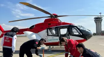 Şırnak'ta hipertansiyon sorunu bulunan 1 yaşındaki bebek ambulans helikopterle Van'a sevk edildi