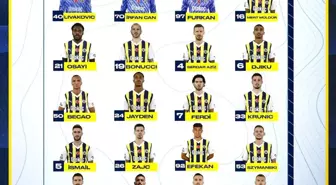 Fenerbahçe'nin Ziraat Türkiye Kupası Çeyrek Final kamp kadrosu belli oldu