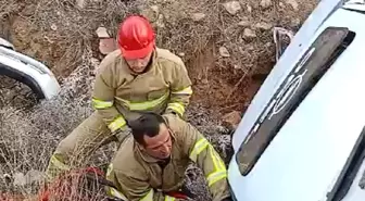 Kırıkkale'de otomobil uçuruma yuvarlandı, bir kişi hayatını kaybetti