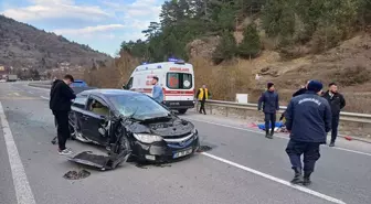 Bolu'da Otomobil Kaza Yaptı, 1 Kişi Yaralandı