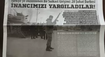 Malatya'nın ilk renkli gazetesi Sonsöz Gazetesi, 28 Şubat'ı protesto etmek için siyah-beyaz basıldı