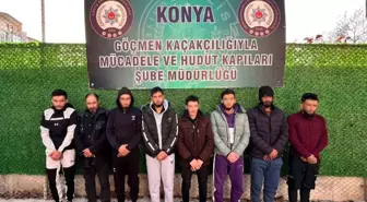 Konya'da 13 düzensiz göçmen yakalandı, 2 araç sürücüsü tutuklandı