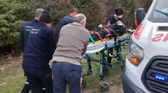 Kırıkkale'de hafif ticari araç devrildi, sürücü yaralandı