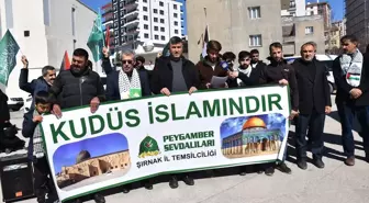 Şırnak'ta İsrail'in Gazze'ye saldırıları protesto edildi